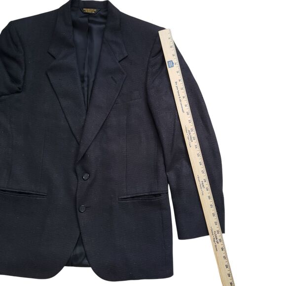 Vintage Nino Cerruti Rue Royal Wool Blazer Jacket Mens 42 Black Sport Coat - Picture 7 of 12